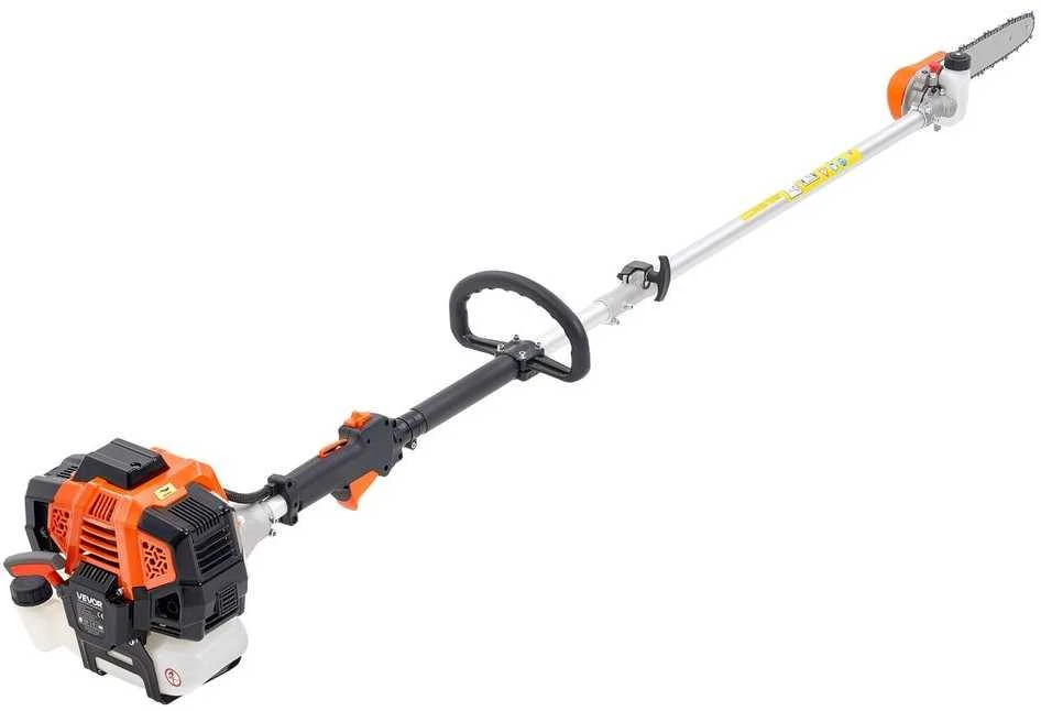 Benzininis genėjimo pjūklas 43CC, 2 taktų belaidis medžių genėtuvas, išplečiamas grandininis pjūklas, 30.48 cm pjovimo juosta, galingas genėjimo įrankis