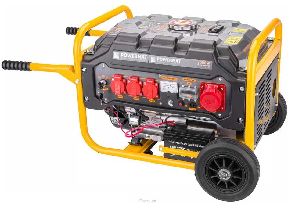 Benzininis generatorius, 3000W, 230V/400V, su AVR, elektrinis paleidimas, nešiojamas elektros generatorius statyboms ir sodui