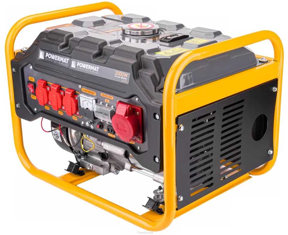 Benzininis generatorius, 3000W, 230V/400V, su AVR, statyboms, sodui ir avariniam maitinimui, nešiojama elektrinė