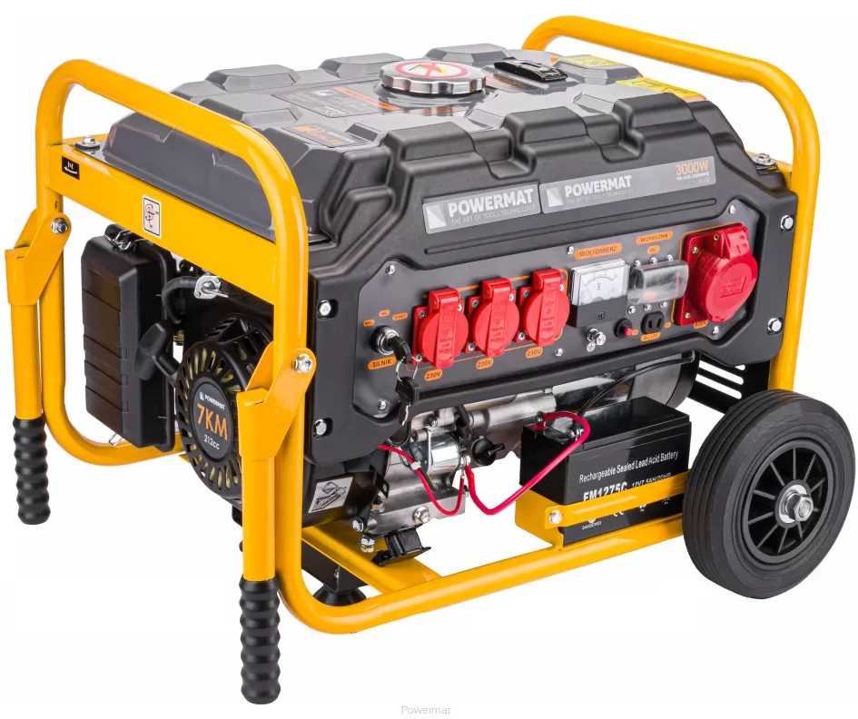 Benzininis generatorius, 3000W, 230V/400V, su AVR, elektrinis paleidimas, nešiojamas elektros generatorius statyboms ir sodui