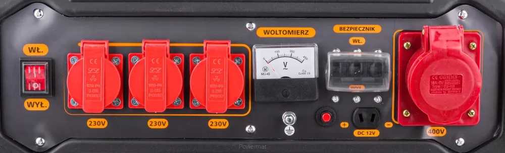 Benzininis generatorius, 3000W, 230V/400V, su AVR, statyboms, sodui ir avariniam maitinimui, nešiojama elektrinė