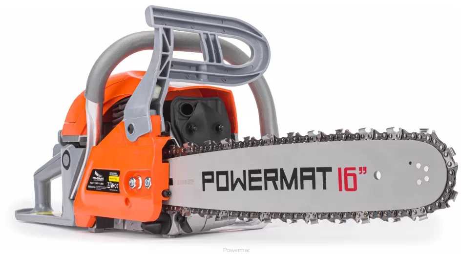 Benzininis grandininis pjūklas POWERMAT 16", 3,6kW/4,9AG
