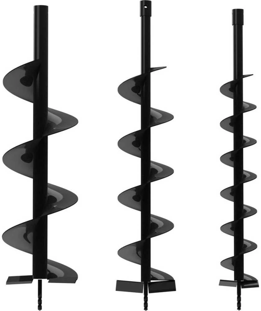 Benzininis žemės grąžtas, 2.2 kW, 52 cm³, su 100/150/200 mm grąžtais, skirtas sodininkystei, kraštovaizdžio tvarkymui ir stulpų skylių gręžimui