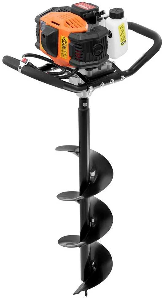 Benzininis žemės grąžtas 52CC 1450W, 200x800mm, su prailginimu, grunto grąžtas, sodo grąžtas