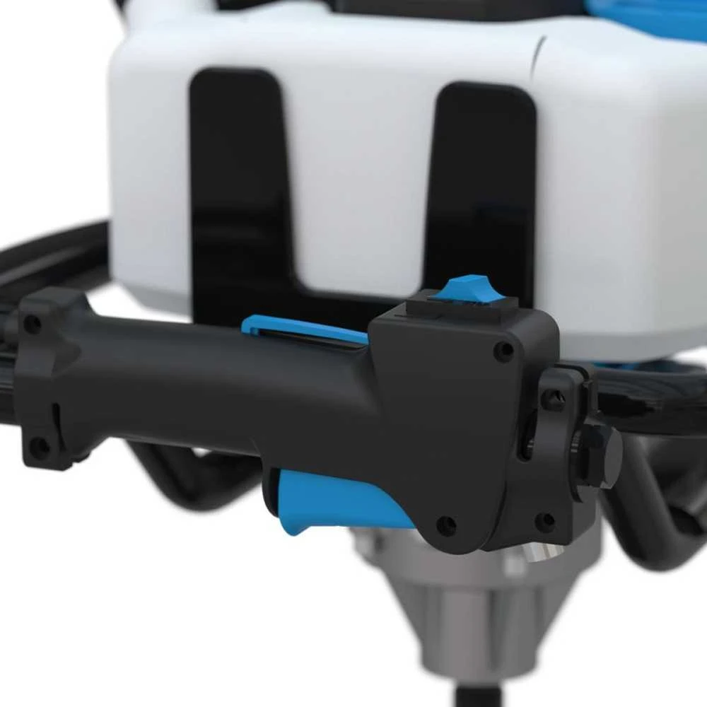 Benzininis žemės grąžtas, 52cc variklis, 1.45kW, su 100mm, 150mm ir 200mm grąžtais, sodininkystei ir kraštovaizdžio tvarkymui, žemės sraigtinis grąžtas