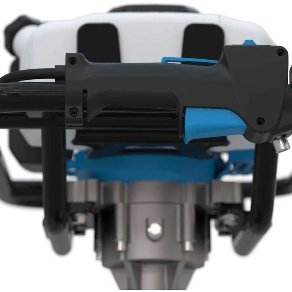 Benzininis žemės grąžtas, 52cc variklis, 1.45kW, su 100mm, 150mm ir 200mm grąžtais, sodininkystei ir kraštovaizdžio tvarkymui, žemės sraigtinis grąžtas