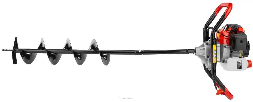 Red Technic Raudona Technic Benzinins žemės grąžtas Raudona Technic RTSWG0106 su 3 grąžtais ir prailgintuvu