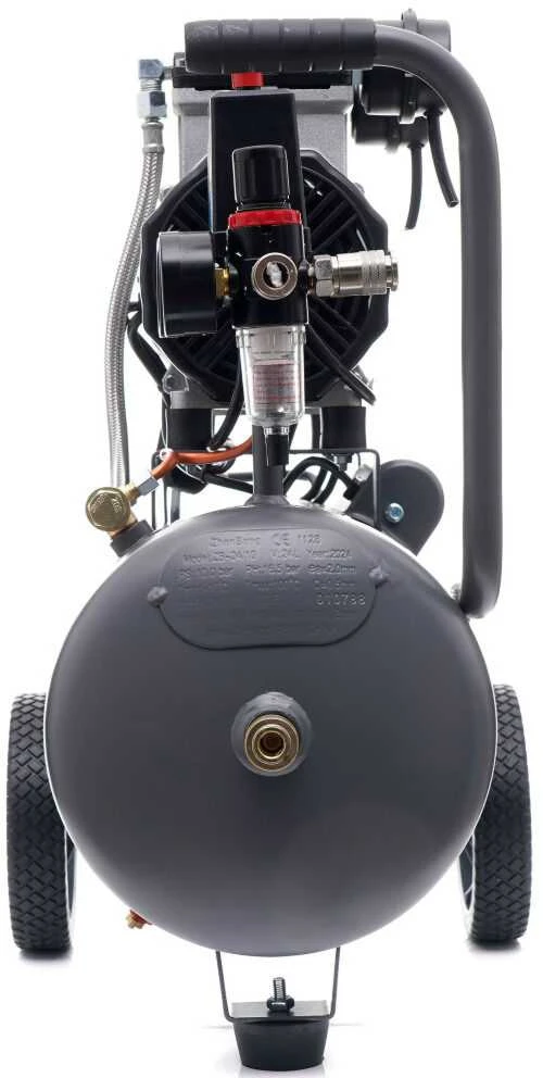 Beorio oro kompresorius, 24L bako talpa, 1750W, dviejų stūmoklių kompresorius namams ir garažui, nešiojamas kompresorius su greita jungtimi