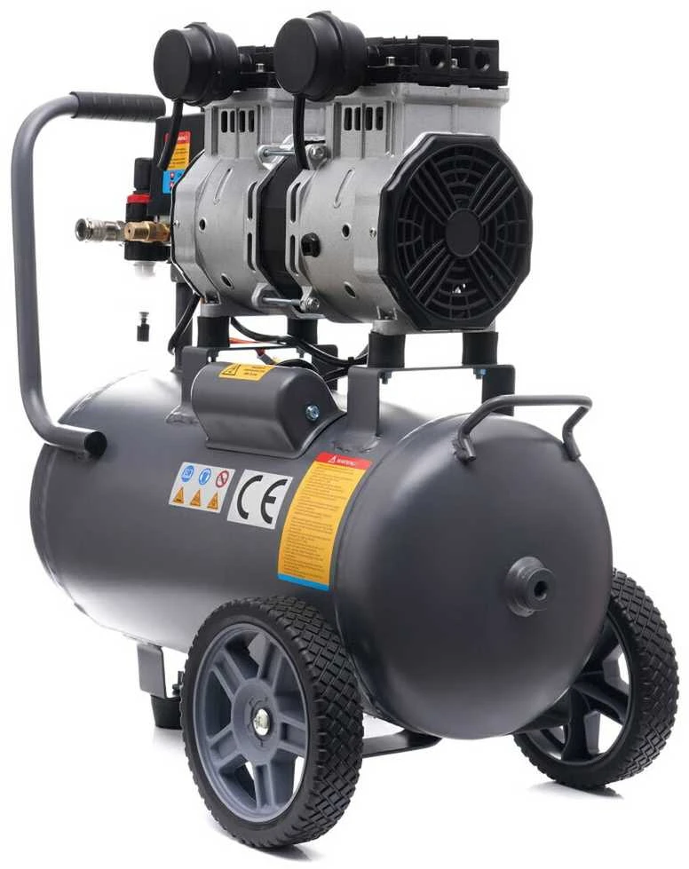 Beorio oro kompresorius, 24L bako talpa, 1750W, dviejų stūmoklių kompresorius namams ir garažui, nešiojamas kompresorius su greita jungtimi