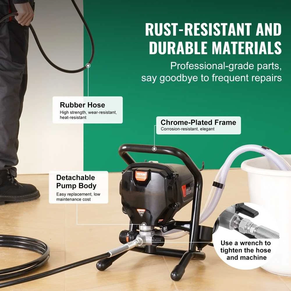 VEVOR Elektrinis beoris dažymo purkštuvas 750W 3000PSI