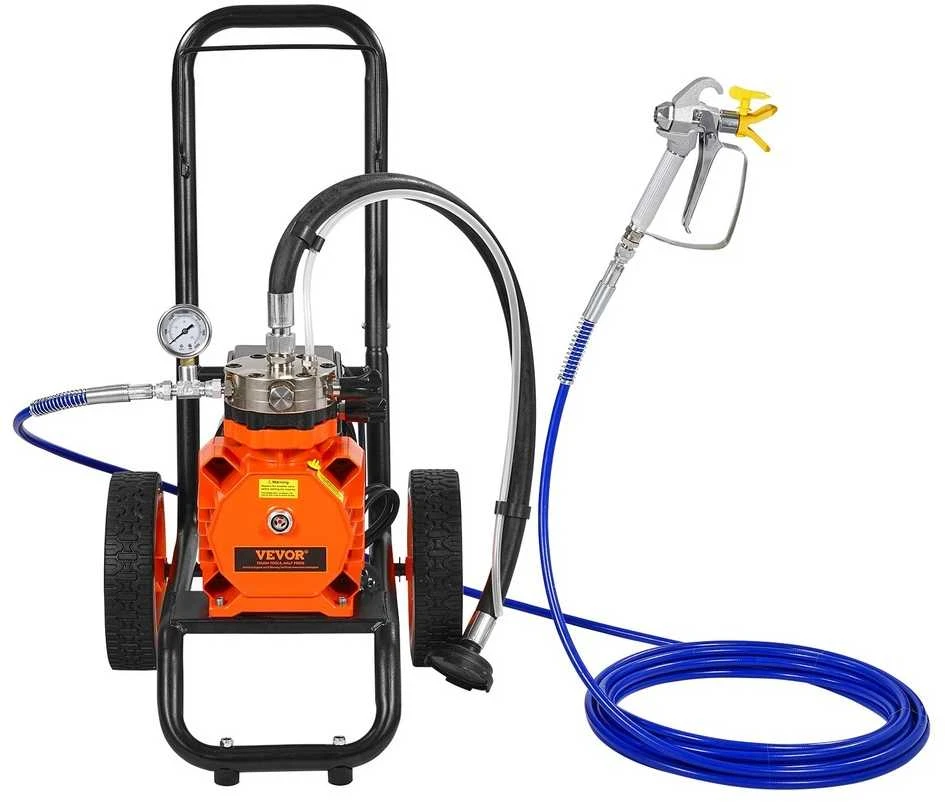 Beoris dažų purkštuvas su vežimėliu, 1100W, 2.0L/min, dažymo įranga, elektrinis membraninis purkštuvas, dažų purškimo sistema