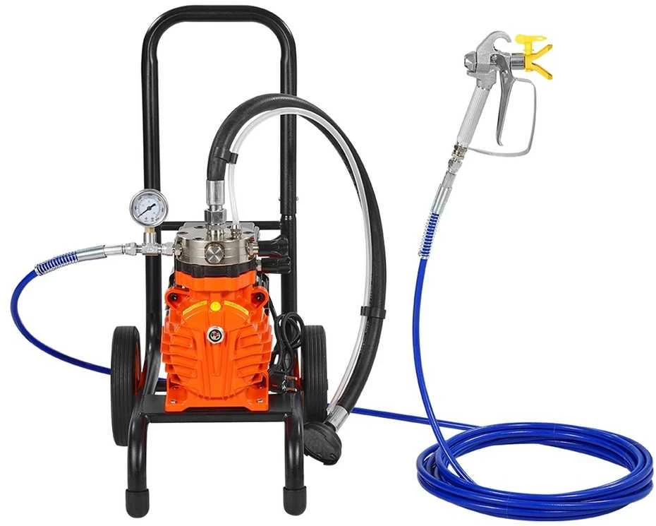 Beoris dažų purkštuvas su vežimėliu, 900W elektrinis, 1.8L/min, membraninis, dažymo įrenginys su ratukais