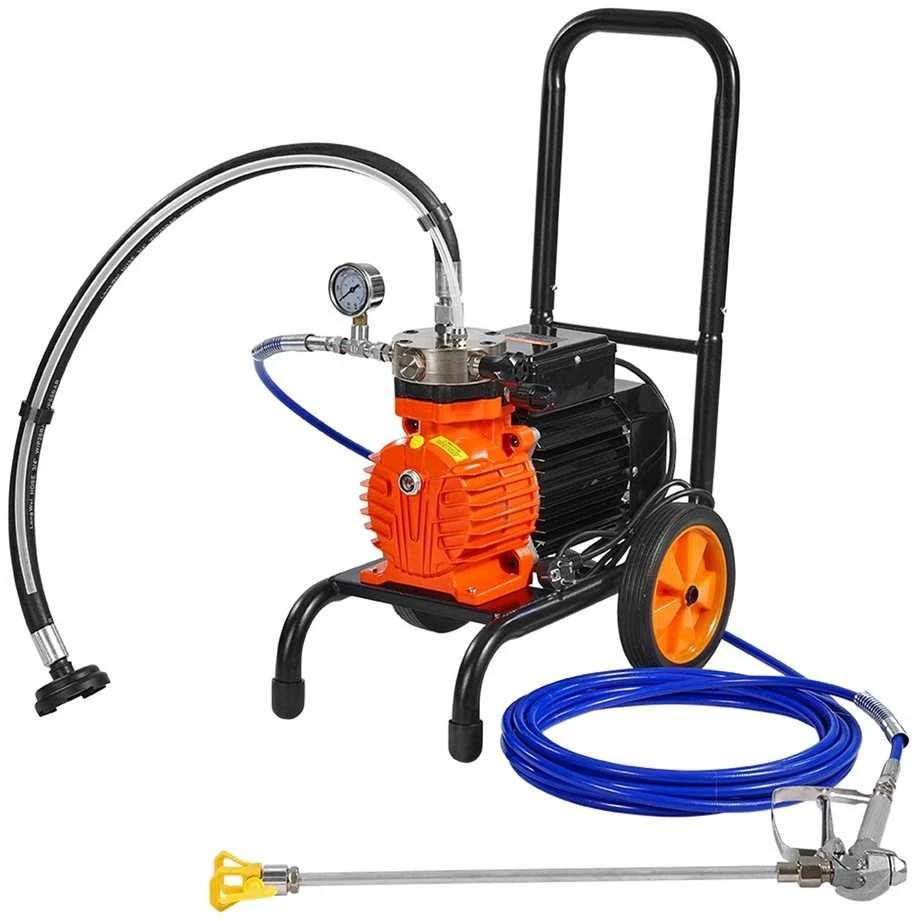 Beoris dažų purkštuvas su vežimėliu, 900W elektrinis, 1.8L/min, membraninis, dažymo įrenginys su ratukais