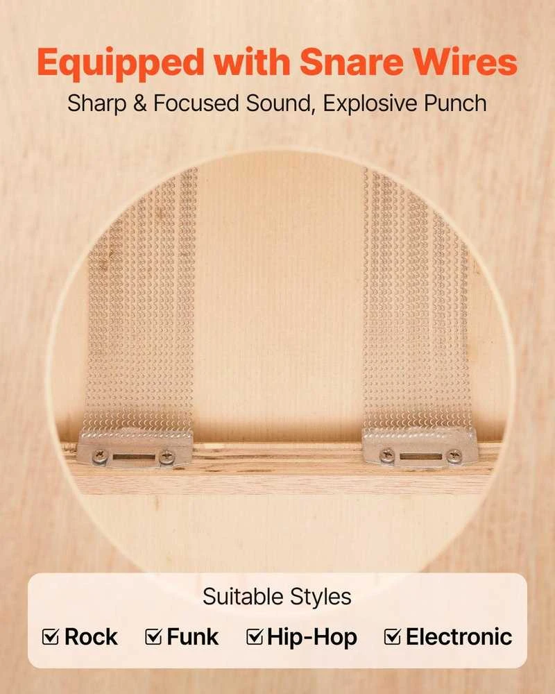 Beržo medienos Cajon dėžinis būgnas, nešiojamas mušamasis instrumentas, su snare vielomis, pradedantiesiems ir profesionalams, muzikinis dėžinis būgnas muzikos mylėtojams