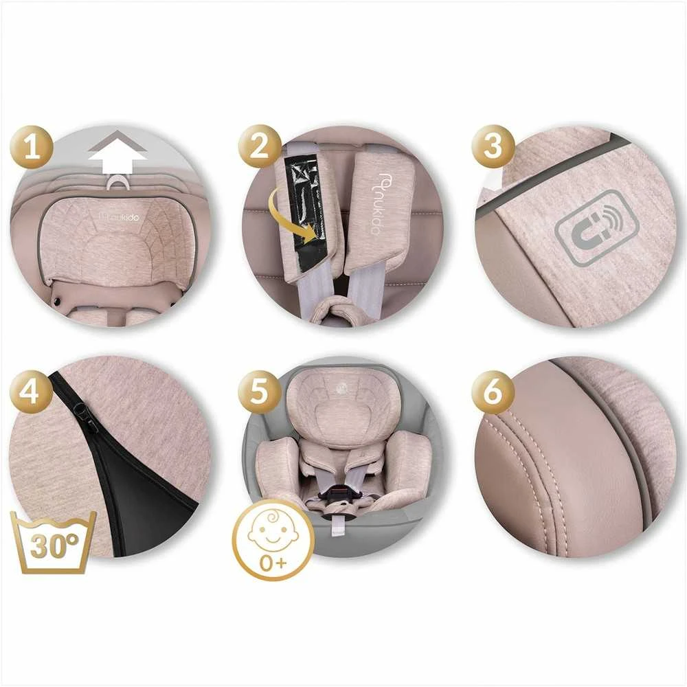 Mimoka Besisukanti automobilinė kėdutė, 0-36 kg, Isofix, vaikams, šoninio smūgio apsauga, patogios kelionės, ilgalaikis naudojimas