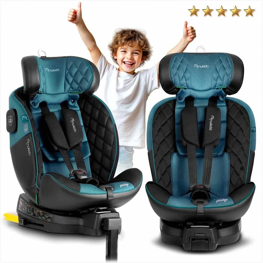 Besisukanti automobilinė kėdutė, 360 laipsnių, Isofix, 40-150 cm, kūdikiams ir mažiems vaikams, šoninio smūgio apsauga, reguliuojama galvos atrama
