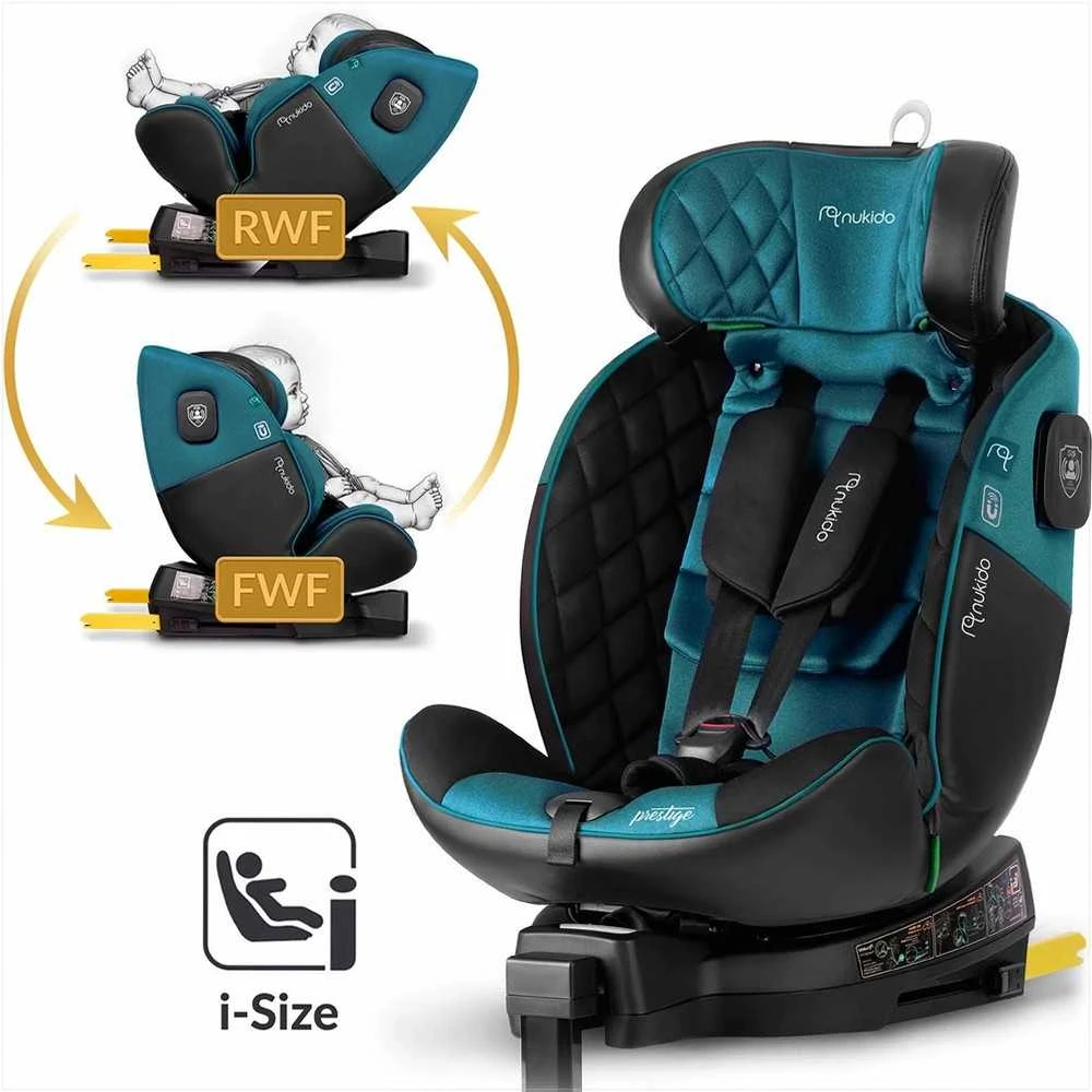 Besisukanti automobilinė kėdutė, 360 laipsnių, Isofix, 40-150 cm, kūdikiams ir mažiems vaikams, šoninio smūgio apsauga, reguliuojama galvos atrama