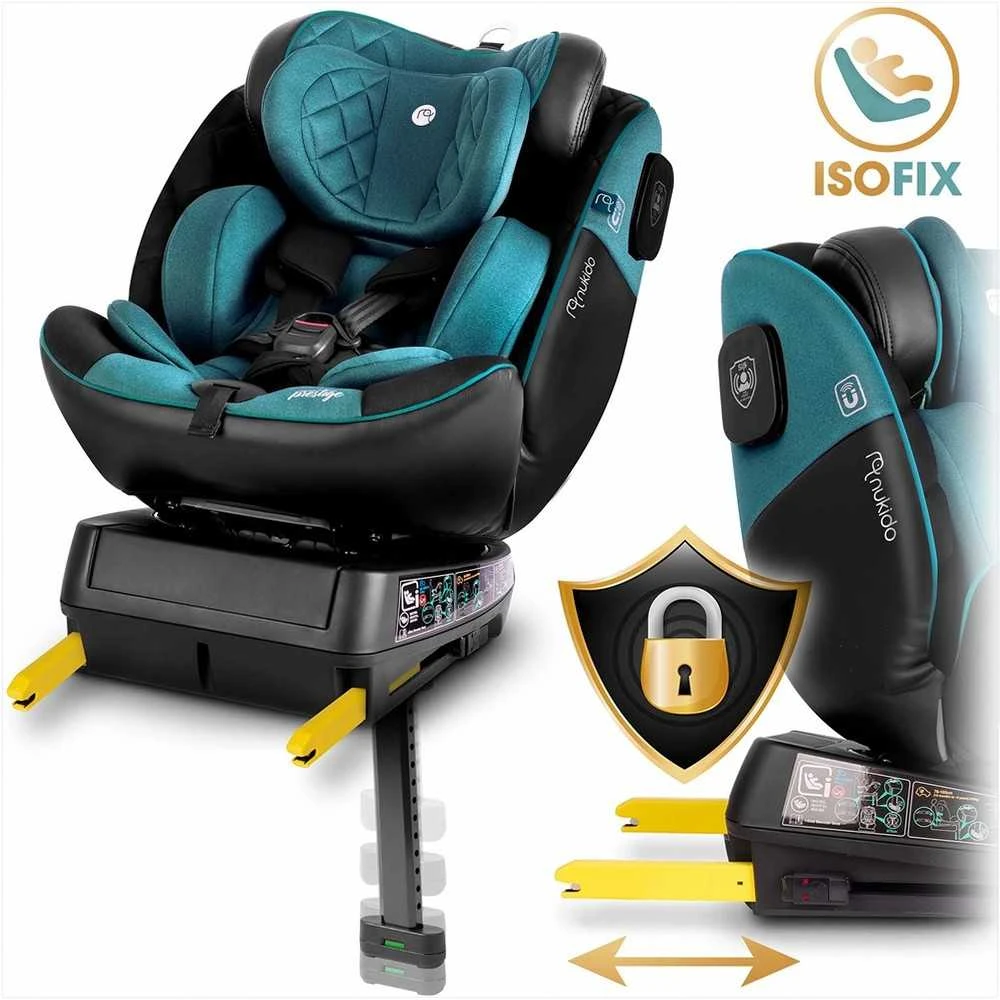 Besisukanti automobilinė kėdutė, 360 laipsnių, Isofix, 40-150 cm, kūdikiams ir mažiems vaikams, šoninio smūgio apsauga, reguliuojama galvos atrama