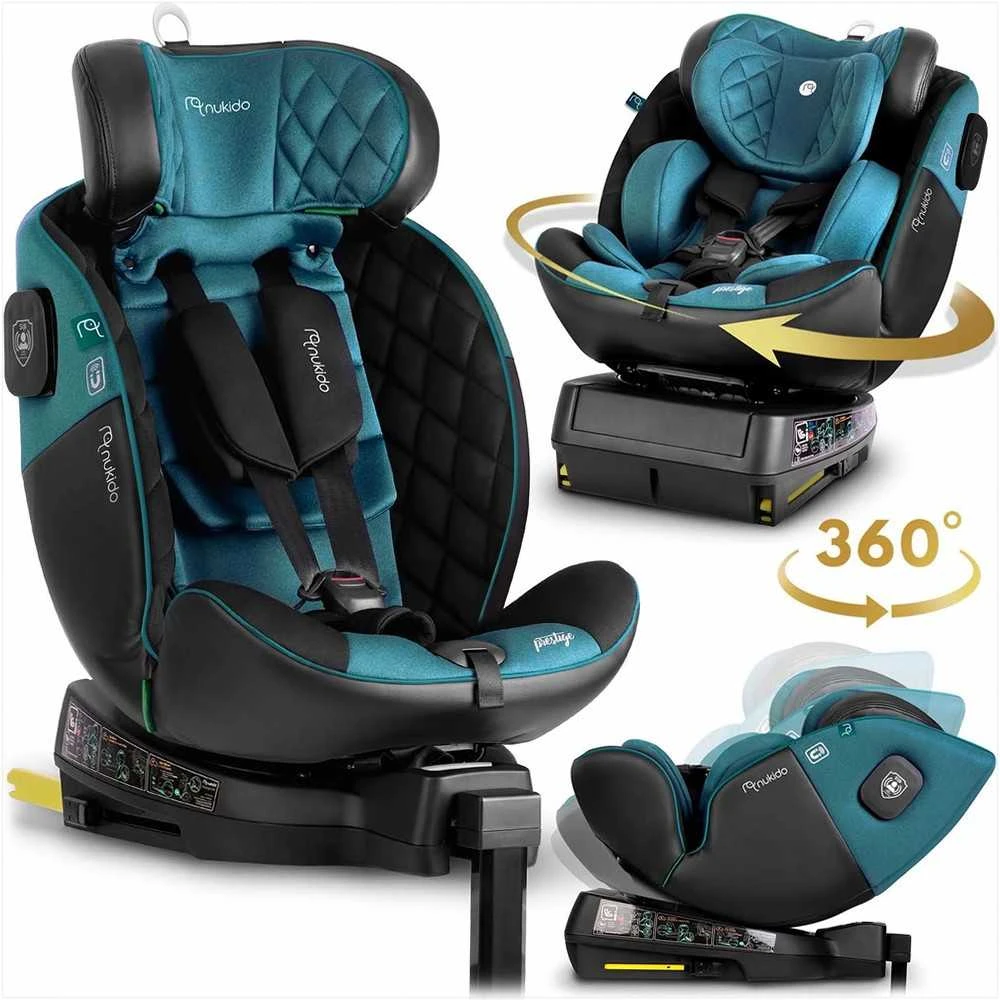 Besisukanti automobilinė kėdutė, 360 laipsnių, Isofix, 40-150 cm, kūdikiams ir mažiems vaikams, šoninio smūgio apsauga, reguliuojama galvos atrama