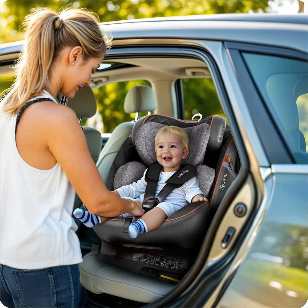 Mimoka Besisukanti automobilinė kėdutė, 40-150 cm, su Isofix, šonine apsauga, reguliuojama galvos atrama, vaikams 0-12 metų