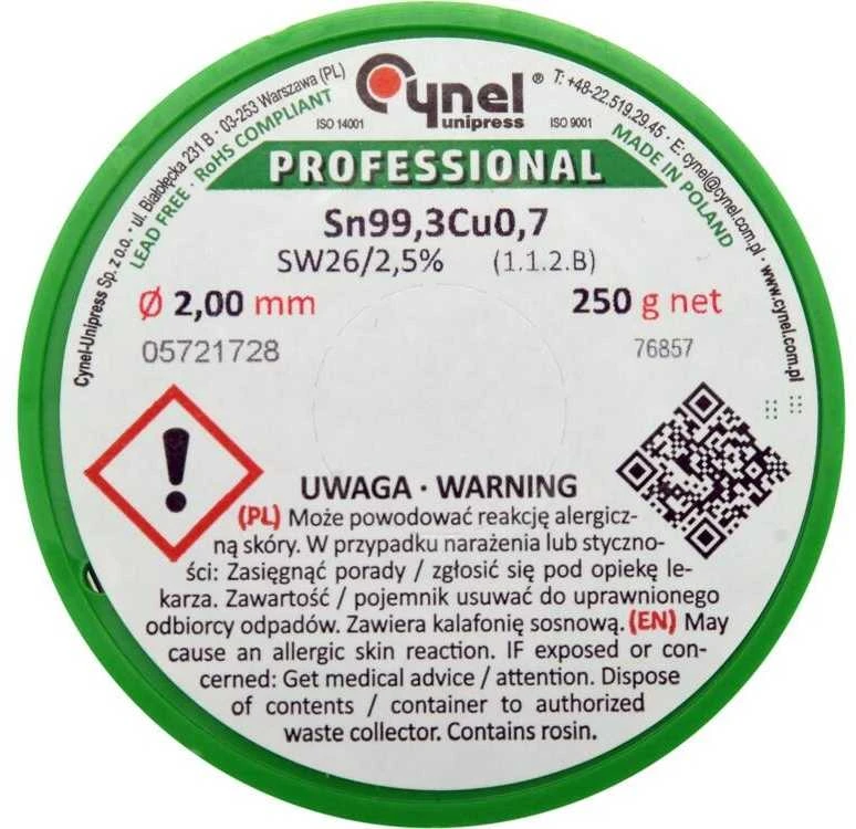 Toya Sa Poland Lydmetalis be švino | Ø 2.0 mm | 250g (76857)