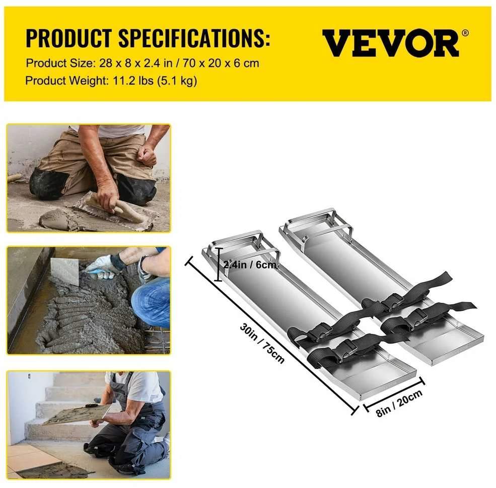 VEVOR Betoninės kelio lentos 75x20 cm