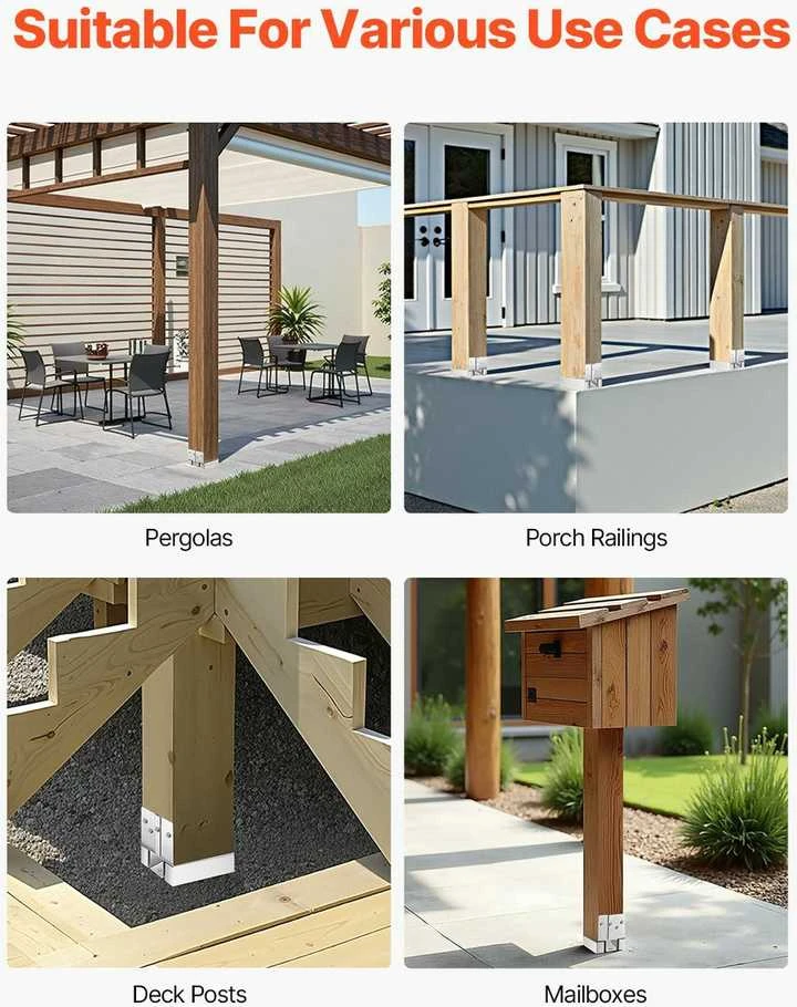 Betoninis stulpo pagrindas, tvirtas stulpo inkaras, 140x142mm stulpo laikiklis, pavėsinės stulpo atrama, terasos stulpo pamatas, metalinis stulpo laikiklis