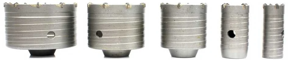 Betono sienos gręžimo karūnų rinkinys, 9 dalių komplektas su SDS plus ir SDS MAX adapteriais, 30-100 mm skylių pjūklų rinkinys, mūro grąžtų rinkinys betonui, plytoms ir plytelėms