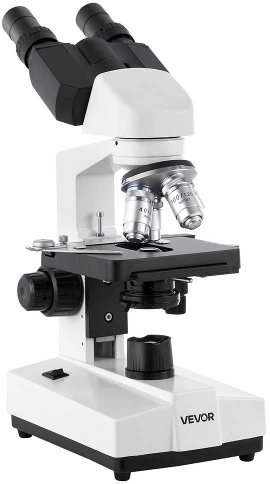 Binokulinis junginys mikroskopas 40x-5000x, dviguba staliukas, laboratorijai, mokyklai, namams, biologijai, edukacijai, moksliniams tyrimams, studijoms