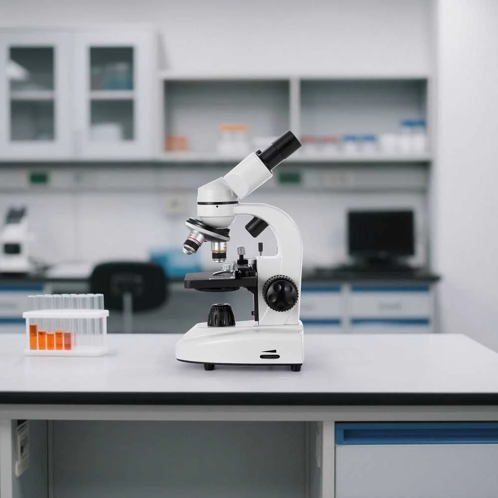 Binokulinis mikroskopas 40-2000x, LED apšvietimas, mokslui, mokymuisi, biologijai, namų laboratorijai