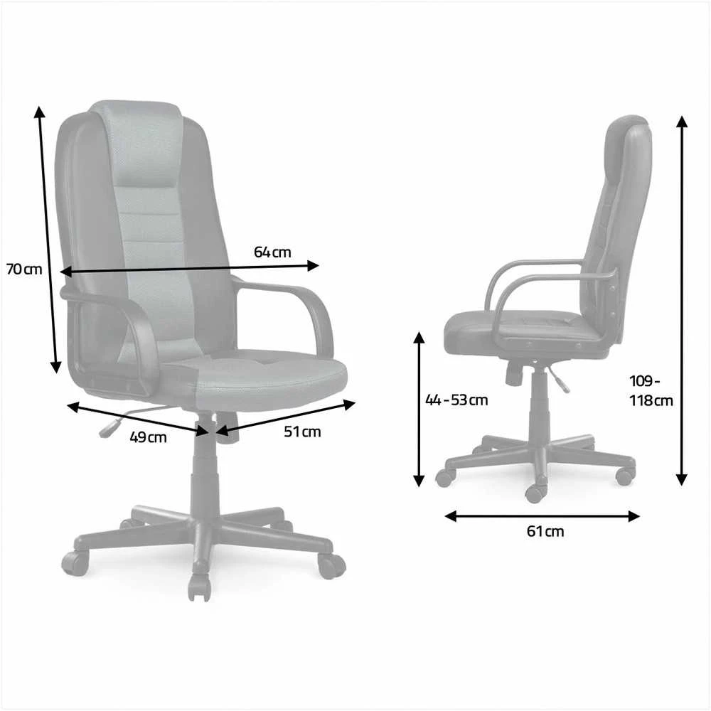 Biuro kėdė, oda ir mikro tinklelis, ergonomiškas dizainas, juoda ir pilka, reguliuojamo aukščio biuro kėdė, patogi kompiuterio kėdė