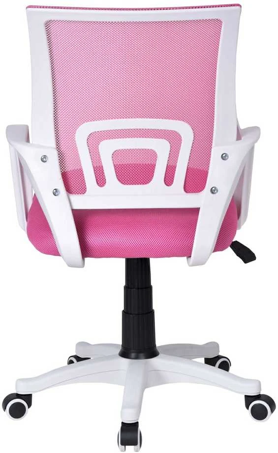 Biuro kėdė, reguliuojamas aukštis, TILT funkcija, balta/rožinė, ergonomiška, sukiojama, ofiso kėdė, darbo kėdė, kompiuterio kėdė