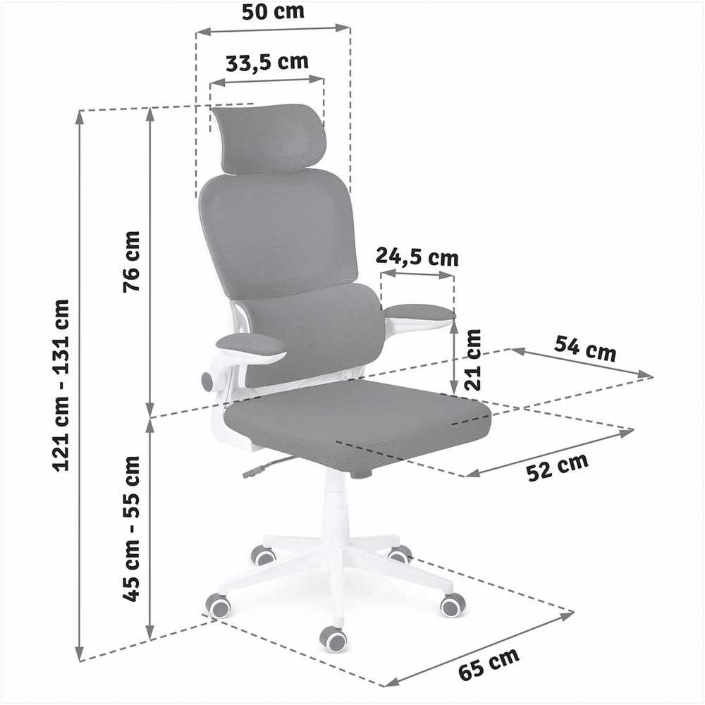 Biuro kėdė su kvėpuojančiu tinkleliu, reguliuojamu aukščiu, ergonomine atrama, supimo funkcija, juoda biuro kėdė