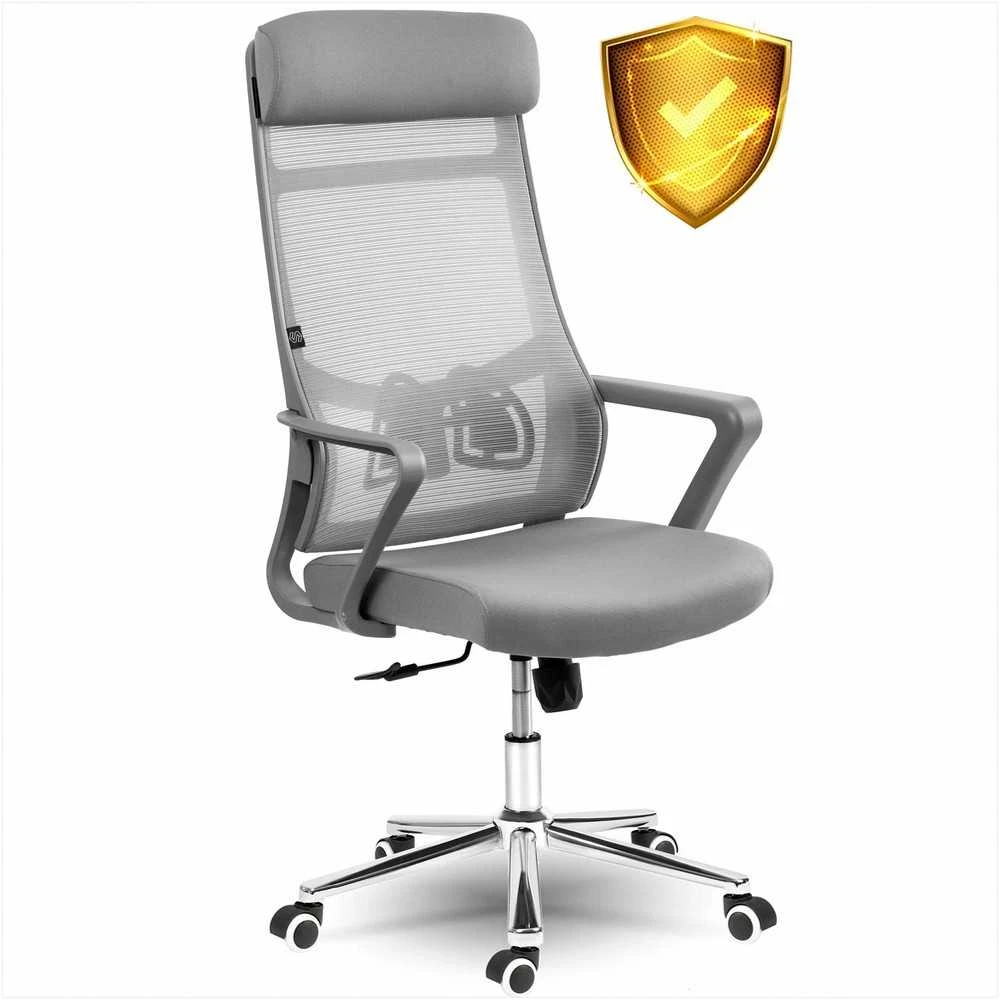 Biuro kėdė su kvėpuojančiu tinkleliu, reguliuojamu aukščiu, supimo funkcija, ergonomišku dizainu, patogus sėdėjimas darbui ir poilsiui