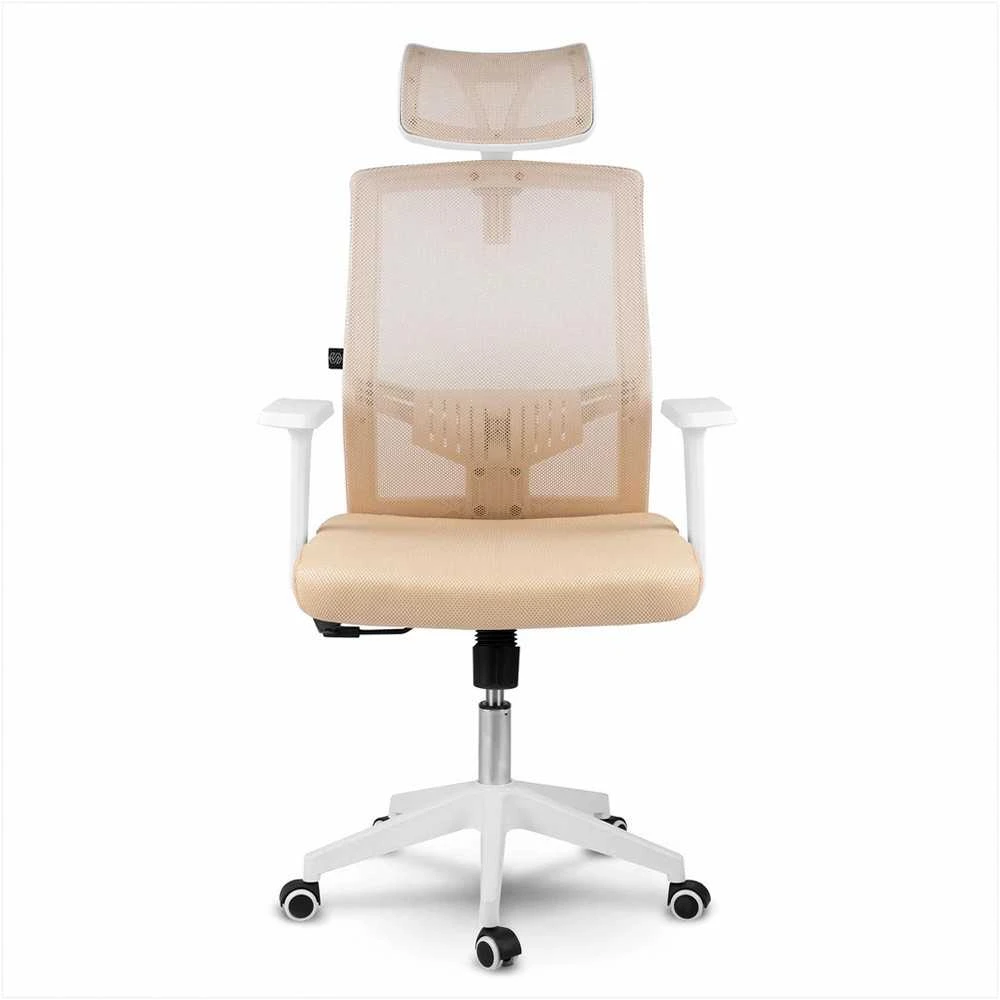 Biuro kėdė su mikrotinkliniu audiniu, ergonomišku dizainu, reguliuojama galvos atrama, pakreipimo mechanizmu, kvėpuojančia danga, patogiu sėdėjimu