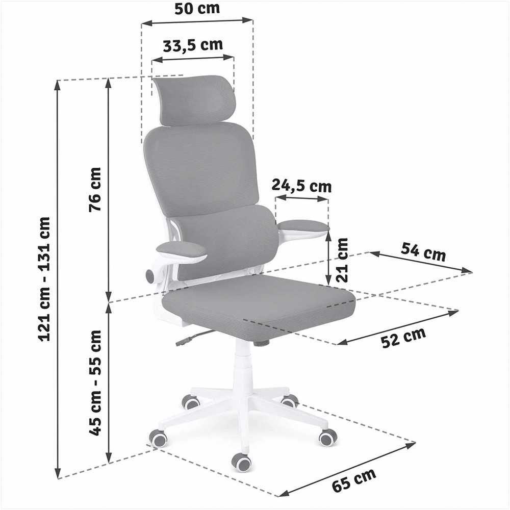 Biuro kėdė su tinklelio atlošu, ergonomišku dizainu, reguliuojamu aukščiu, supimo funkcija, patogus sėdėjimas namams ir biurui