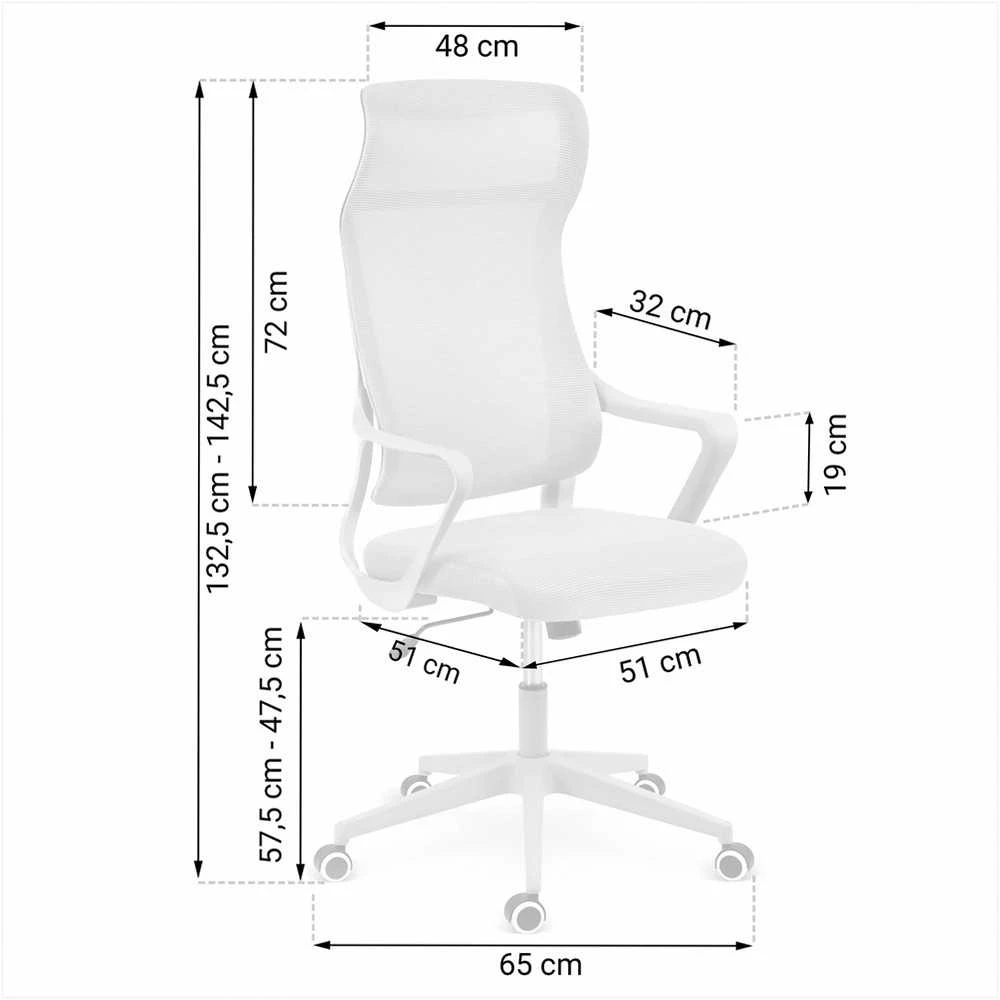 Biuro kėdė su tinklelio atlošu, reguliuojamu aukščiu, ergonomišku dizainu, supimo funkcija, pilka darbo kėdė