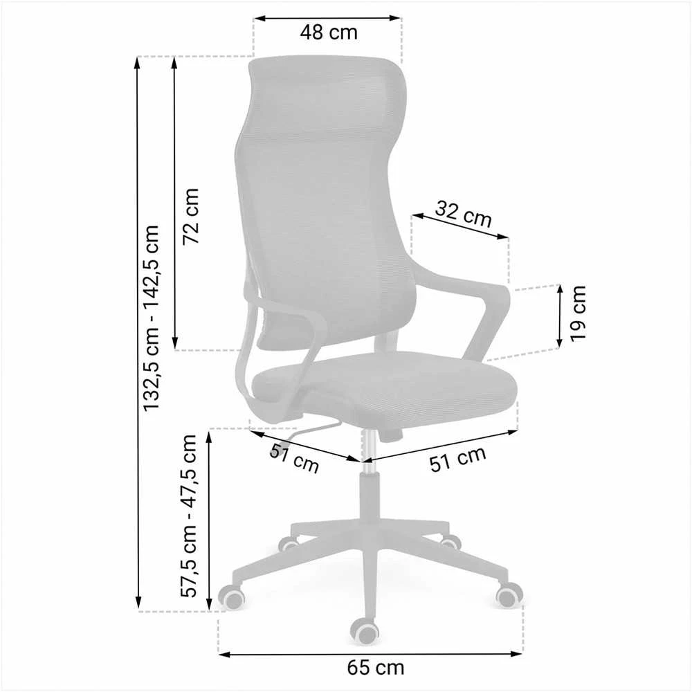 Biuro kėdė su tinklelio atlošu, reguliuojamu aukščiu, supimo funkcija, ergonomiško dizaino, patogi sėdynė, juoda biuro kėdė