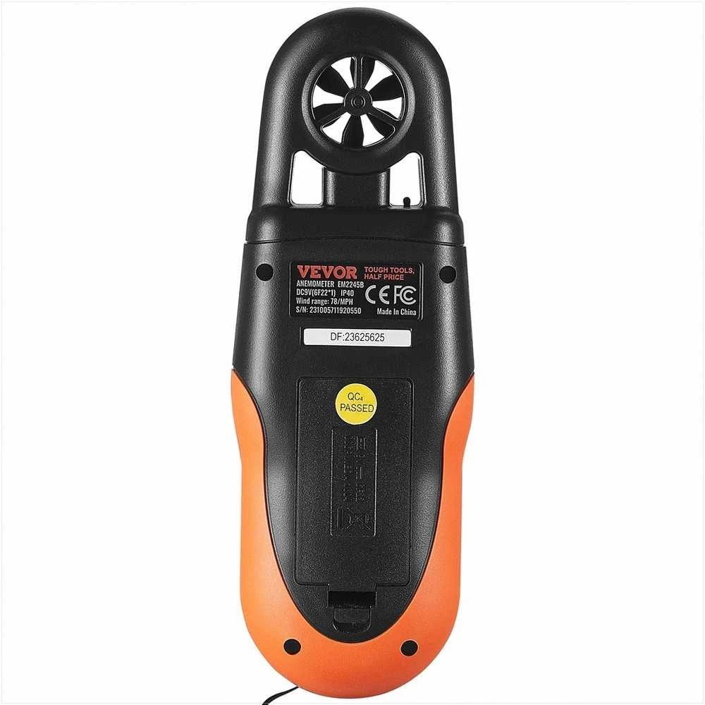 Bluetooth rankinis anemometras banglentėms, dronams ir ŠVOK, nešiojamas vėjo greičio matuoklis su LED apšvietimu, vandeniui atsparus skaitmeninis vėjo matuoklis su Bluetooth ryšiu