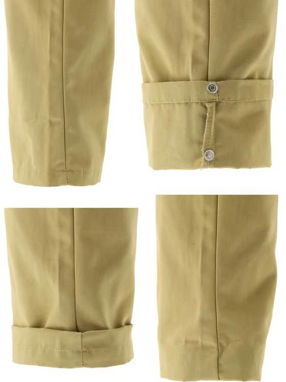 Chaki spalvos darbo kelnės SERWAL, 3XL, tamprios, daug kišenių, poliesteris