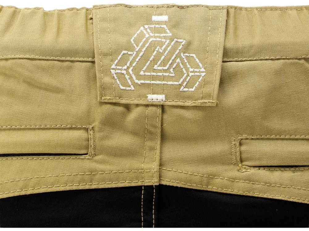 Chaki spalvos darbo kelnės SERWAL, 3XL, tamprios, daug kišenių, poliesteris