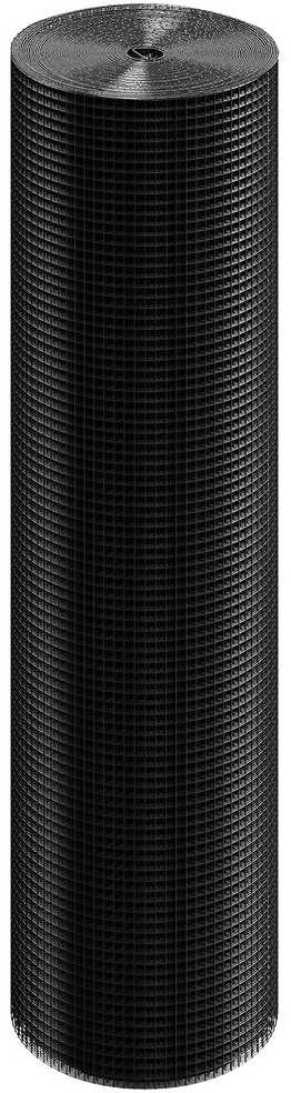 Cinkuotos vielos tinklo ritinys vištidėms, 1220x30480 mm techninė medžiaga, juodu vinilu dengtas vielos tinklelis, sodo tvora