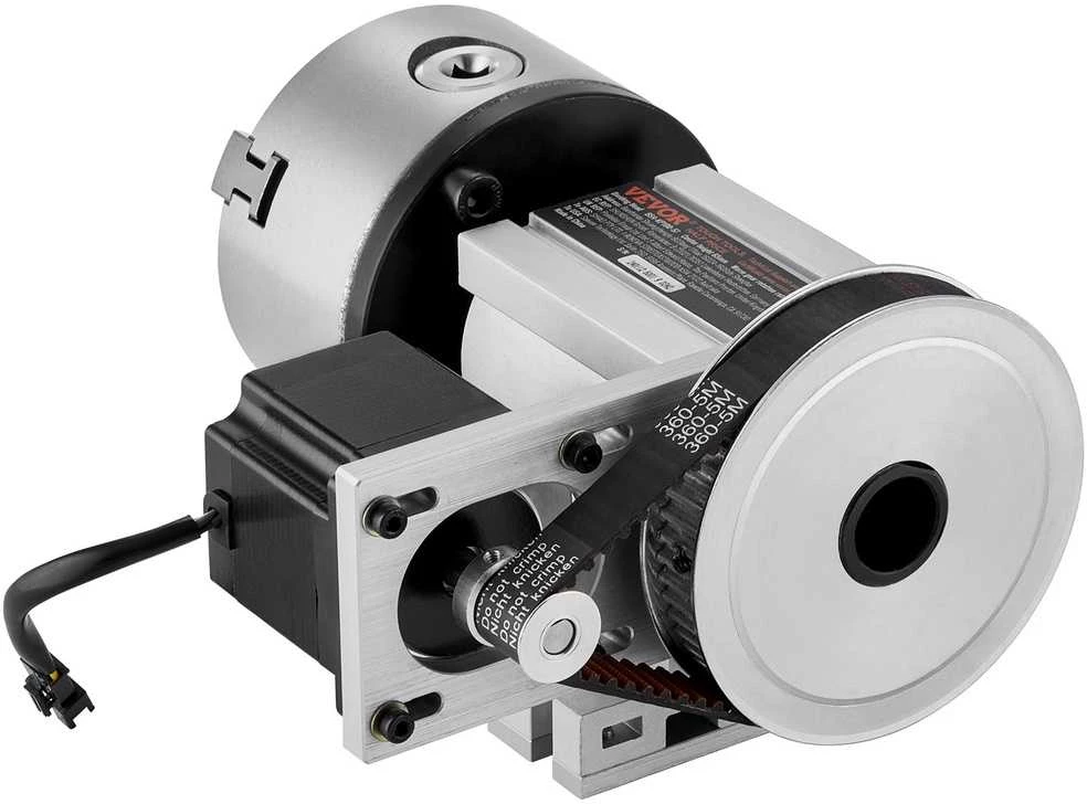 CNC frezavimo dalijimo galvutė, K11-100mm 3 nasrų griebtuvas, sukimosi ašis 4-oji ašis, MT2 galakaklė, tiksli indeksavimo galvutė frezavimo staklėms