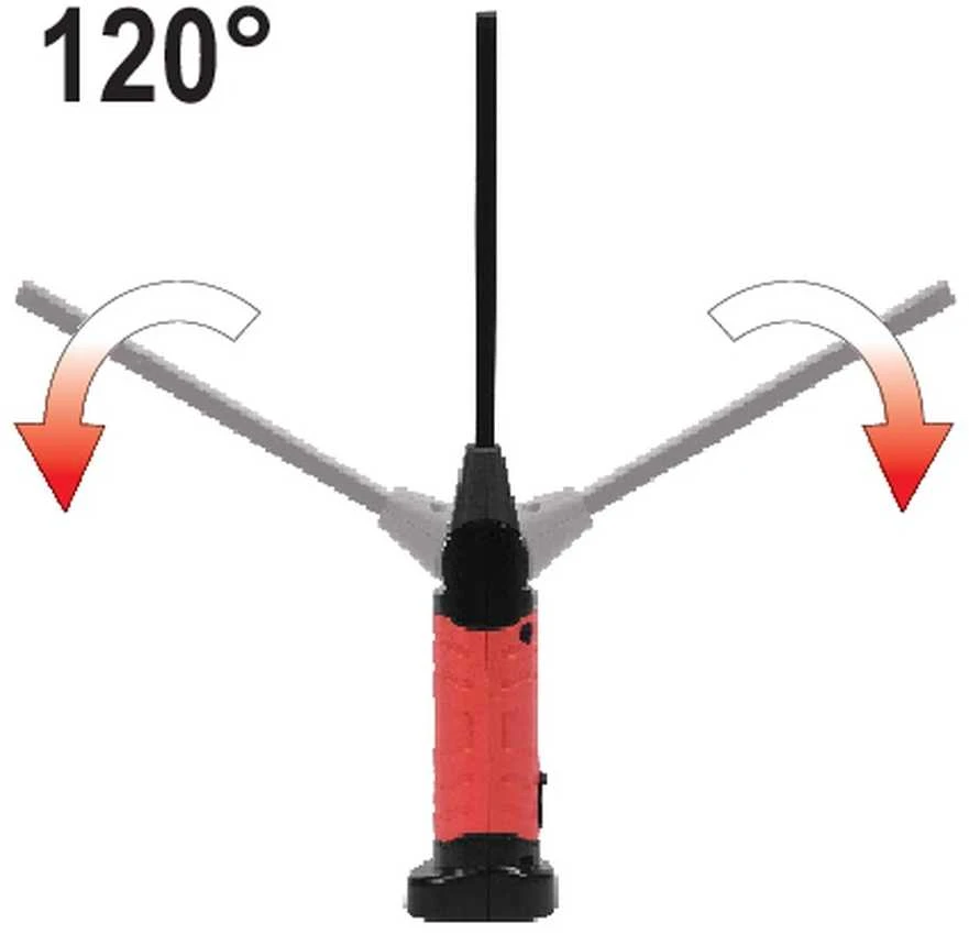YATO įkraunamas žibintas COB LED 5W + 3W