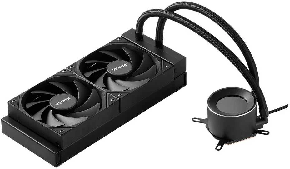 CPU skysčio aušintuvas, 120mm AIO vandens aušinimas, tylus žaidimų kompiuteriui, efektyvus procesoriaus aušintuvas, vandeninis aušinimas