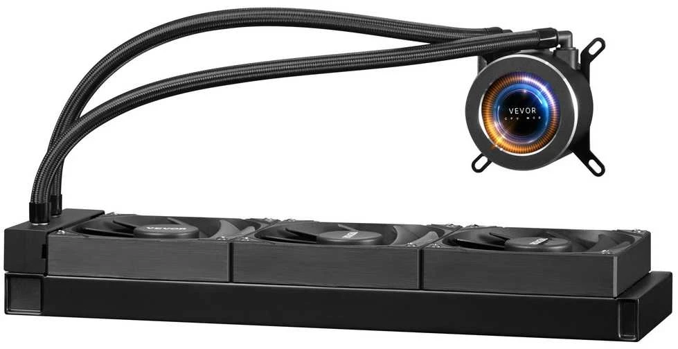CPU skysčio aušintuvas, AIO vandens aušinimo sistema, 120mm PWM ventiliatoriai, CPU aušintuvas, skirtas Intel ir AMD, efektyvus CPU aušinimo sprendimas
