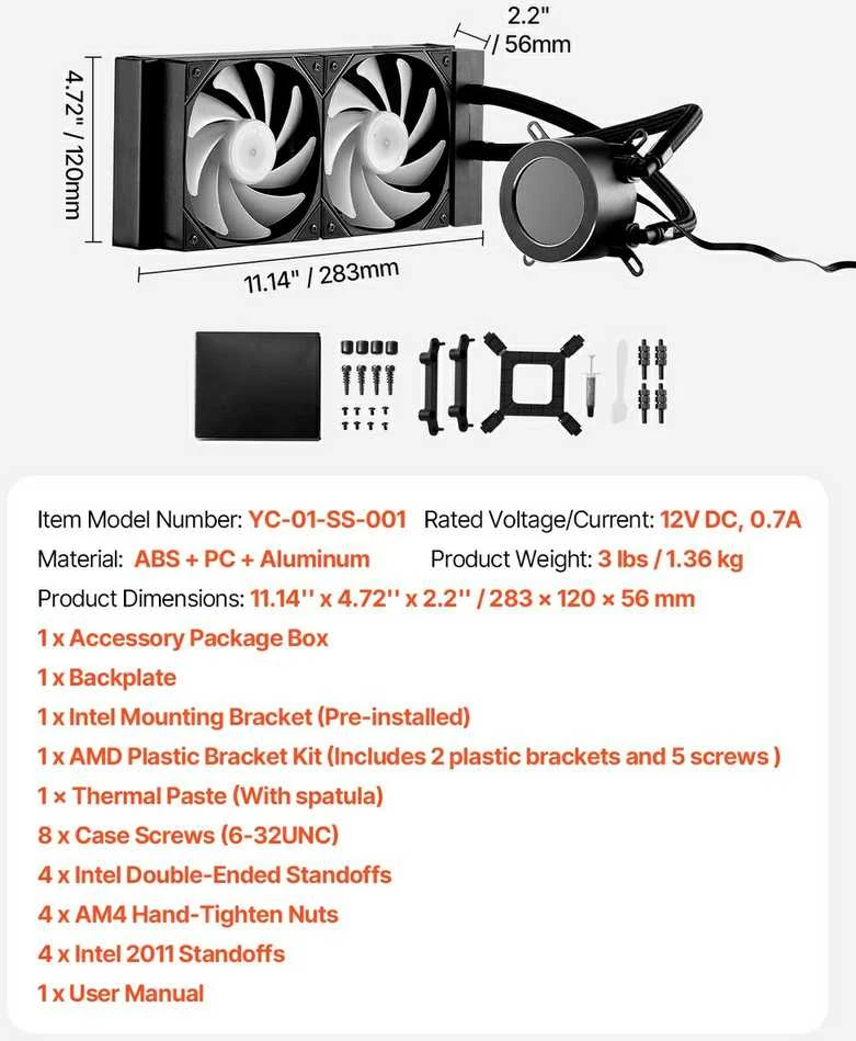 CPU skysčio aušintuvas, AIO vandens aušinimo sistema, ARGB apšviestas CPU aušintuvas, 120 mm CPU aušintuvas, efektyvus CPU aušinimo sprendimas