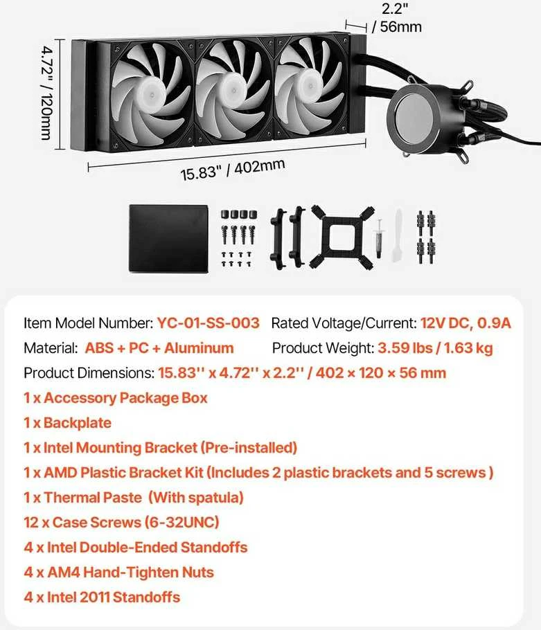 CPU skysčio aušintuvas, AIO vandens aušinimo sistema, ARGB CPU aušintuvas su ventiliatoriais, 120mm CPU aušintuvas, efektyvus CPU aušinimo sprendimas