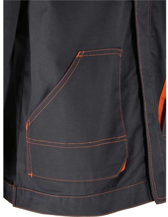 Yato Darbinė striukė, dydis 2XL, su 5 kišenėmis, pilka ir oranžinė, vyrams