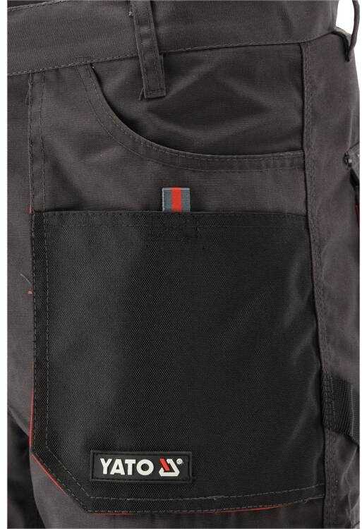 Kelnės Yato YT-80149; L/XL; juodos/raudonos